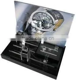 Acrylic Watches Rotating Display Glossy Finish Watches Show Cases