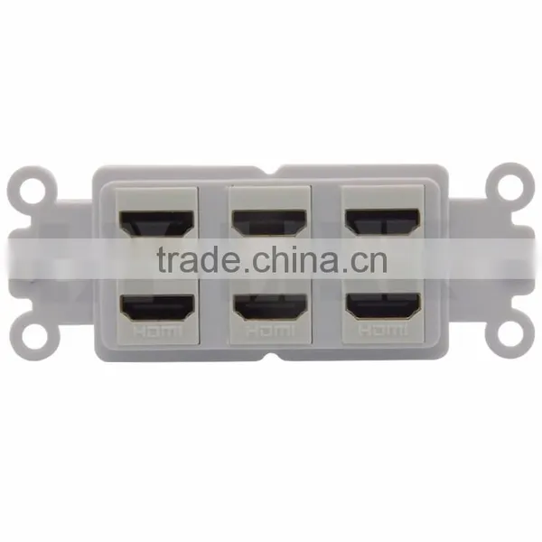 6 Ports HDMI Female to Female Inner Face Plate Wall Plate