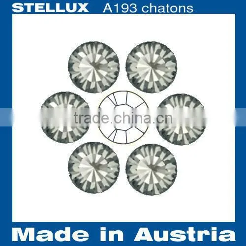 Stellux A193 Glass Diamonds Point Back Rhinestones Black Diamond