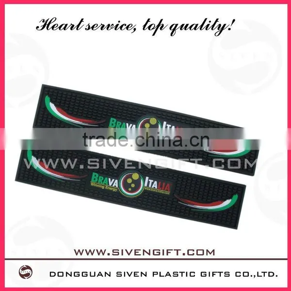 Custome Design Logo Soft Pvc Rubber Bar Mat photo-2