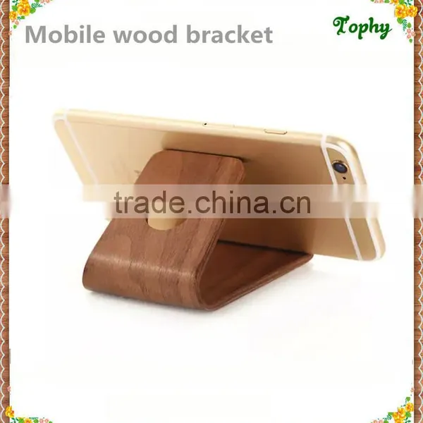 Christmas decorative wooden craft display mobile phone bracket,security display bracket for cell phone