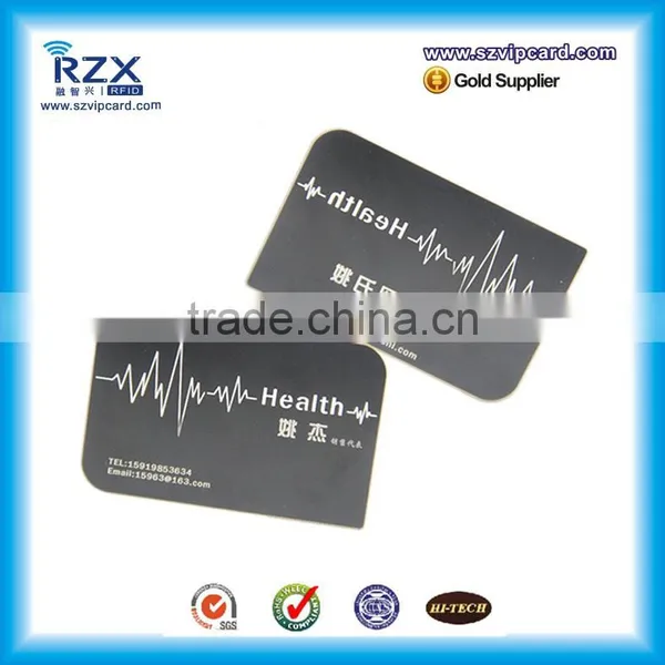 85.5*54*0.35mm Stainless Steel Matte Black Business Card Metal Card photo-5
