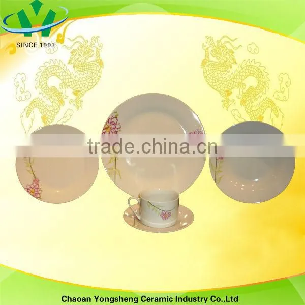 Flower Round Shape Dinner Plates for Hotel Restaurant Dinnerware