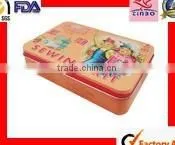 Bule Shoulder Lid Empty High Quality Custom Tin Box photo-2