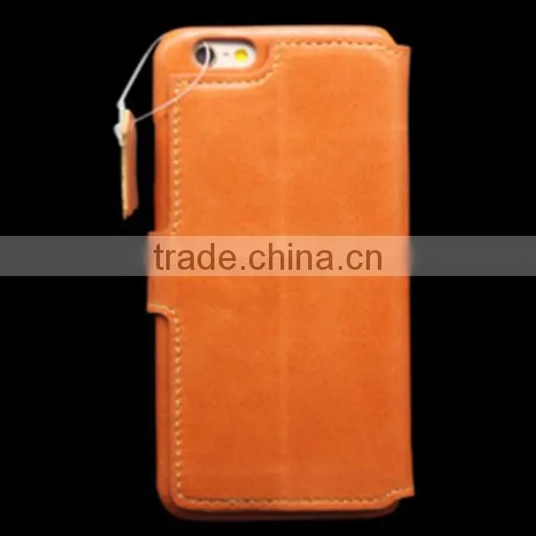 2017 Hot Sale Real Leather Mobile Phone Clamshell Holster For IPhone6 photo-2