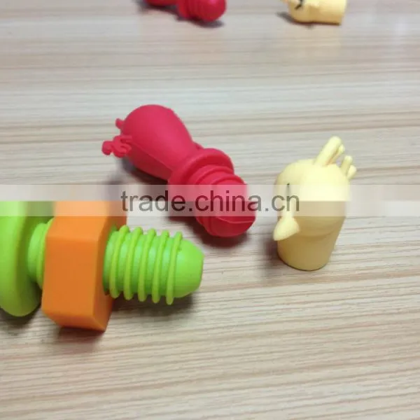 Portable Screw Shape Tampion Silicone Champagne Stopper photo-3