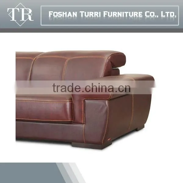 Luxury Furniture Modern 100% Top Grain Leather Sofa Set photo-4