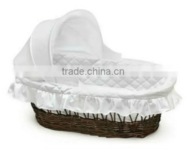 Natural Material Woven Baby Basket / Safe Baby Bassinet photo-5