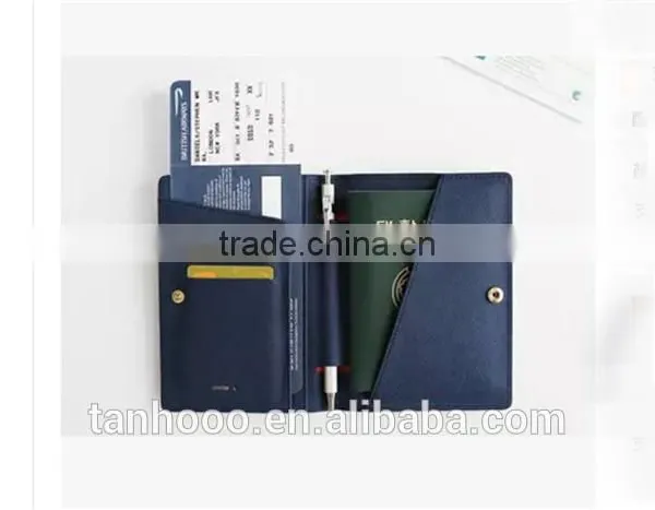 Handmade Travel Ticket Bag,Personalized Passport Holder ,Passport Cover With Pen Holder photo-2