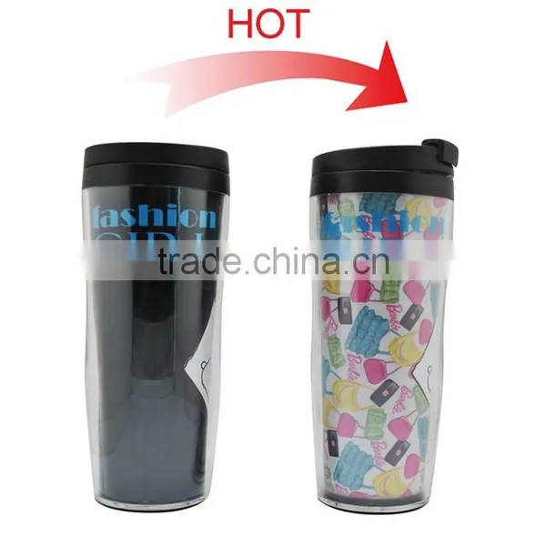 12oz Double Wall Plastic Travel Magic Mug With Custom Printing photo-2