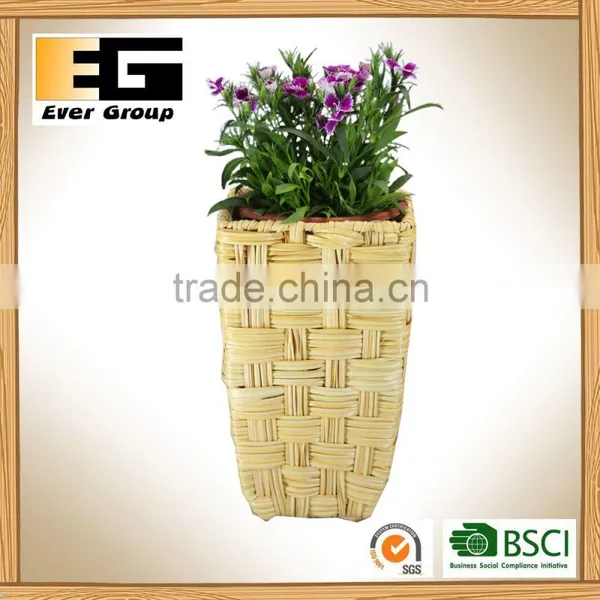 Square Linght Brown Large Plastic Flower Basket Garden Pots photo-5