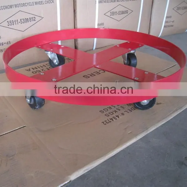 300kg Heavy Duty Material Handling Tool Round Barrel Steel Oil Drum Dolly photo-2
