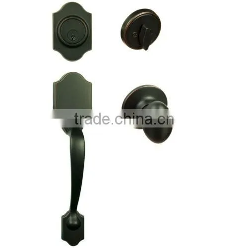 Stainless Steel Single Cylinder Door Handle Lock Set photo-4