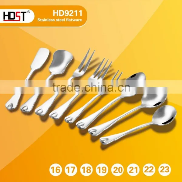 Best Selling 23pcs Water Drop Type Handle and Mirror Polish Stainless Silver Dinner Set photo-5