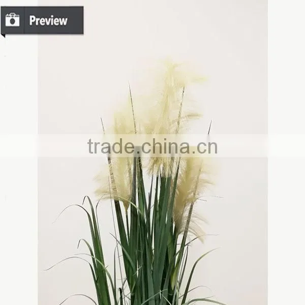 Wholesale Artificial Grass Synthetic Potted Grass Onion Grass With Bulrush photo-2