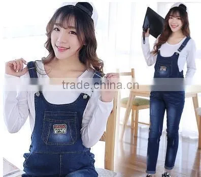 Maternity Spring Spring Fashion Big Yards Pregnant Women Trousers/zipper Suspenders/denim Wear Suspenders photo-4