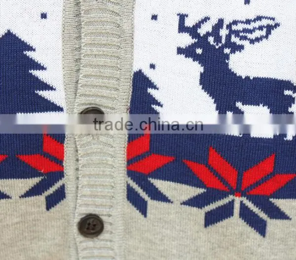 Baby Boys Nordic Snowflake Reindeer Cardigan Sweater photo-5