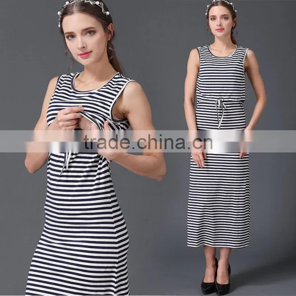 Emotion Moms Summer OEM Service Europe Long Breastfeeding Maxi Dress Maternity Evening Dresses photo-3