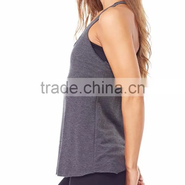 New Fashionable Breathable Organic Yoga Stringer Vest photo-3
