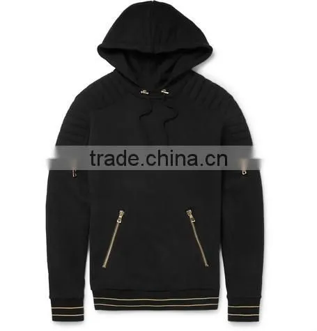 Black Fleece-Back Cotton-Jersey Hoodie photo-3