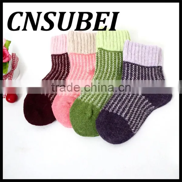 China Supplier Customized Winter Child Baby Colorful Rabbit Wool Tube Socks photo-5