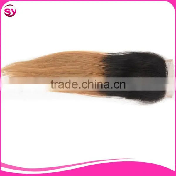 1B/27 Lace Closure Bleached Knots Ombre Blonde Hair Closure Piece, Free Parting Lace Closure Blonde photo-6