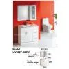 Mdf Bathroom Cabinet High Glossy White photo-2