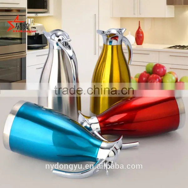 1.5-2 Liter Stainless Steel Thermal Coffeee Pot/s 3 Layer Stainless Steel Thermal Insulation Water Bottle / Fancy Coffee Pot photo-2