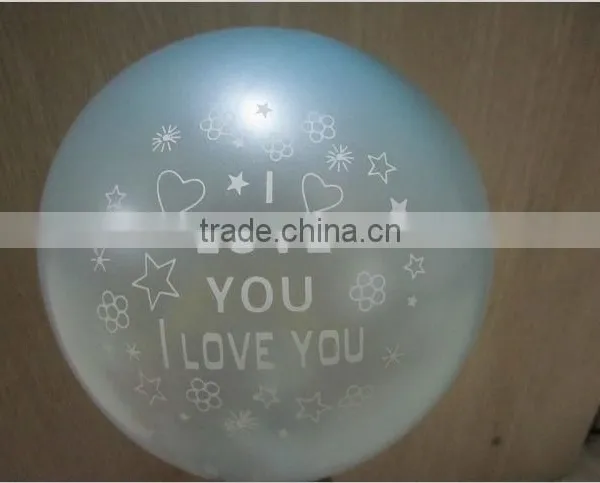 Romantic Valentine's Day Love You Heart Printed Latex Balloon photo-2