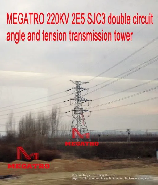 MEGATRO 220KV 2E5 SJC3 Double Circuit Angle and Tension Transmission Tower