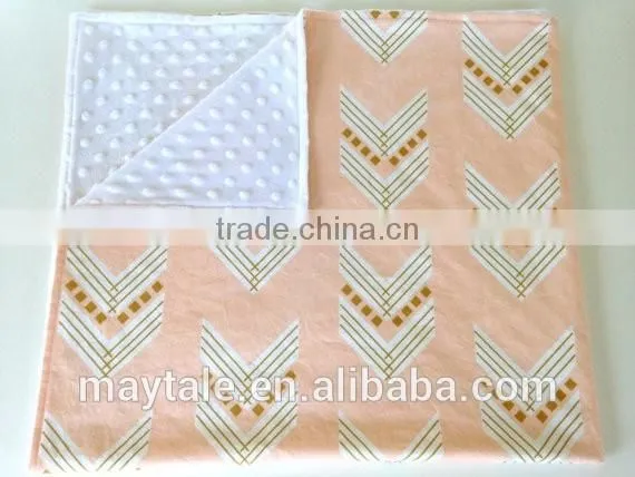 Ultra Soft Baby Minky Blanket With Cotton Print photo-3