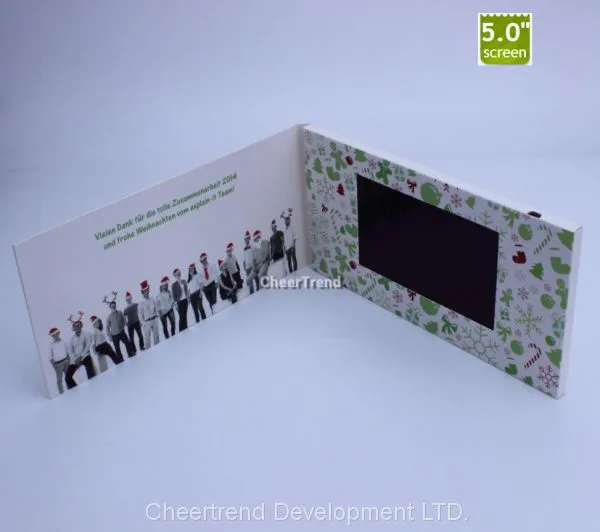 OEM 5″ USB Digital A5 LCD Video Screen Greeting Card With Speaker,rechargebale Lithium Battery photo-5