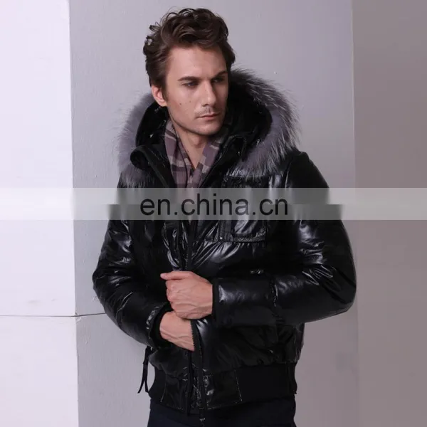 New Arrival Leather Waterproof Down Winter Jacket for Men photo-2