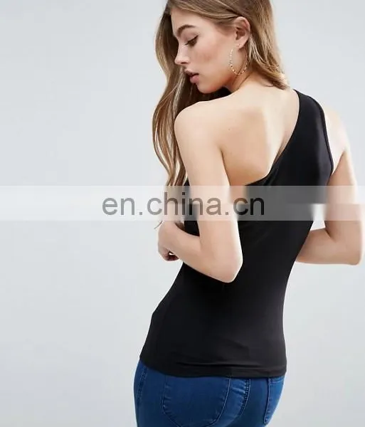 2017 Newest Design Sleeveless One Shoulder Top photo-2