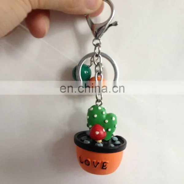 Cute Promotion Product Emulate Cactus Plants Acrylic Keychain photo-3