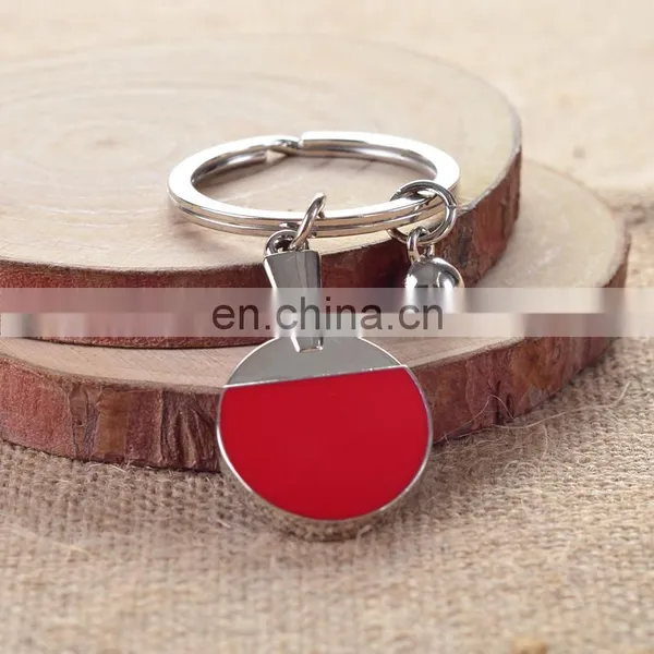 Custom Sport Key Holder Ball Badminton Keyring Metal 3d Mini Badminton Keychain Metal for Club Game Gifts photo-2