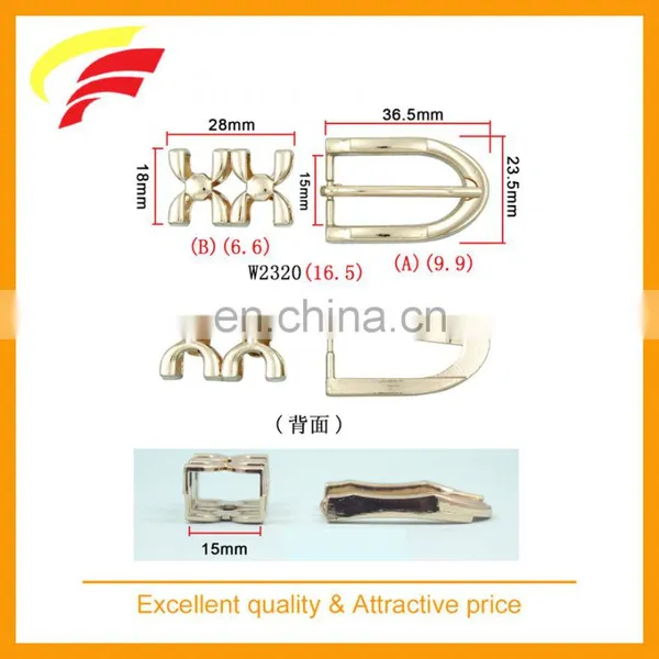 Zinc Alloy Metal 3 Pieces Pin Buckle Set photo-2
