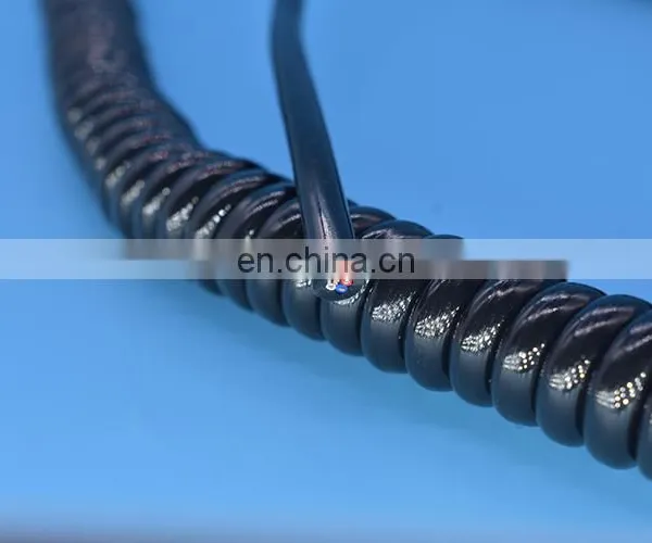 Spring Wire Coiled Cable/telephone Spring Cable Low Voltage Flexible Retractable Spiral Spring Coiled Cable photo-4