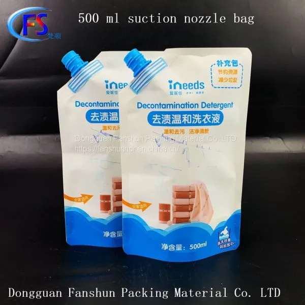 500ml Detergent Suction Nozzle Bag 1000ml Detergent Self-supporting Suction Nozzle Bag Daily Chemical Liquid Bag