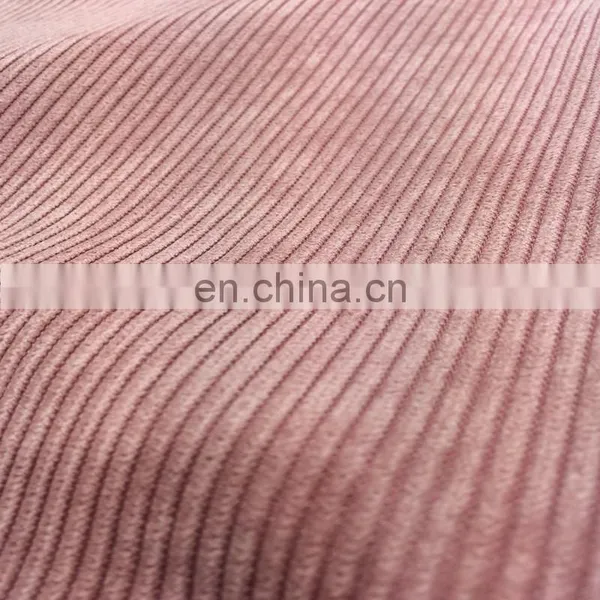 Good Drapery Solid Dyed Polyester Polyamide 8 Wale Corduroy Fabric for Jacket/pillow/trousers photo-4