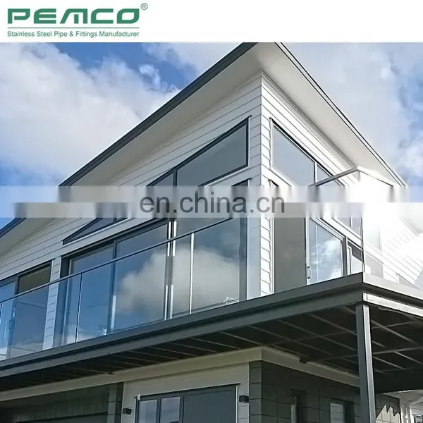 PJ-E601 New Balcony Aluminium Frameless Balcony Tempered Glass Balustrade Design photo-7