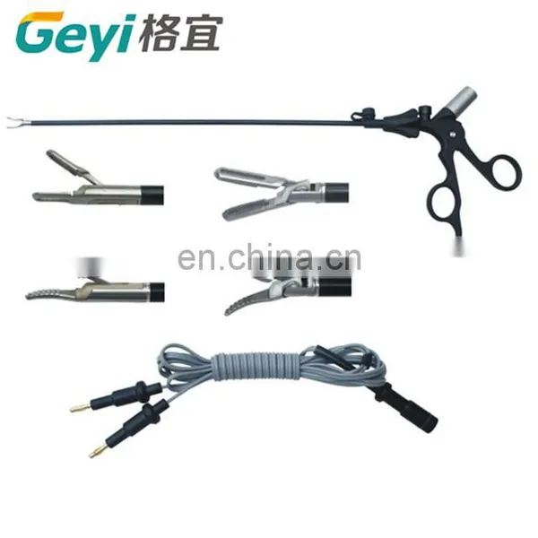 Double Action 5mm Laparoscopic Insulated Curved Bipolar Forceps With Cable photo-1