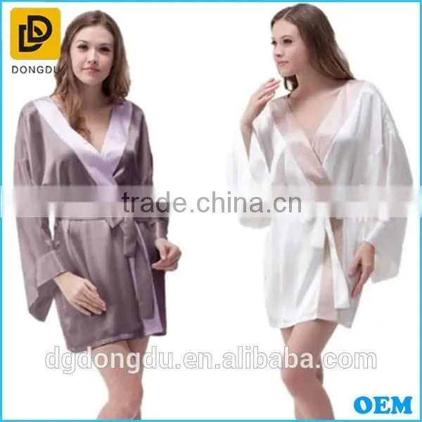 2016 Luxurious Short Robe 100% silk