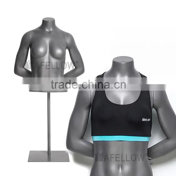Adjustable Height Upper Body Mannequin Fiberglass Female Half Body Dummy HEF-12 photo-2