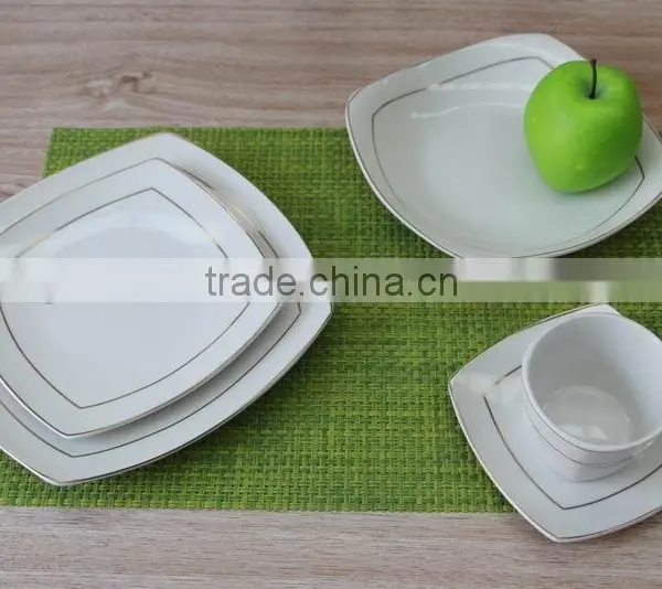 15PCS Elegance Fine Square Shaped Porcelain Dinner Set photo-2