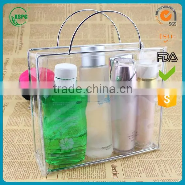 Soft Standing Pvc Vinyl Zipper Tote Cosmetic Bag photo-2