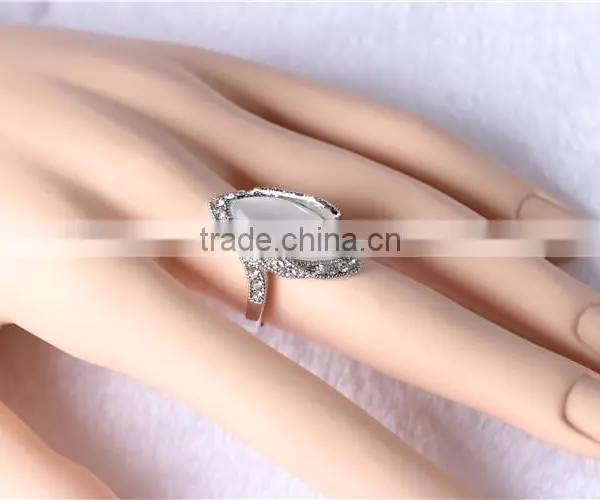 Trendy Silver Cat Eye Stone Rings,middle Finger Ring photo-2
