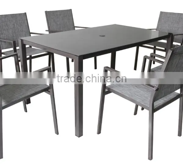 2016 Hot Sell Modern Outdoor Furniture 1+6 Table Set