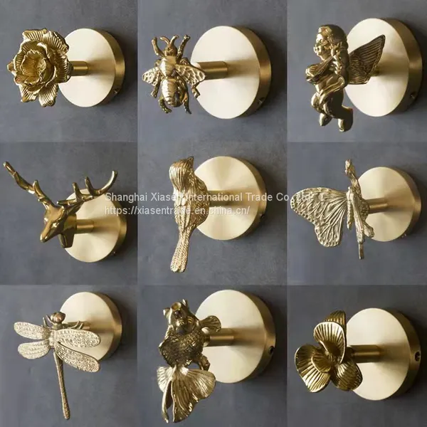 European Vintage Brass Creative Hook photo-2