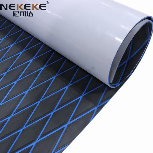 NEKEKE 70*190*0.6 cm Black + Blue + Diamond on Surface Boat Yacht Marine EVA Deck Foam Sheet Composite Outdoor Decking photo-5
